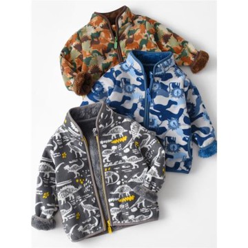 2025春秋新款童裝外套男童秋冬裝加絨加厚搖粒絨衛衣寶寶抓絨保暖