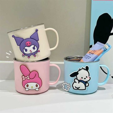 【臺灣-出貨】庫洛米漱口杯兒童牙缸洗漱杯304不鏽鋼刷牙杯子兒童刷牙漱口杯
