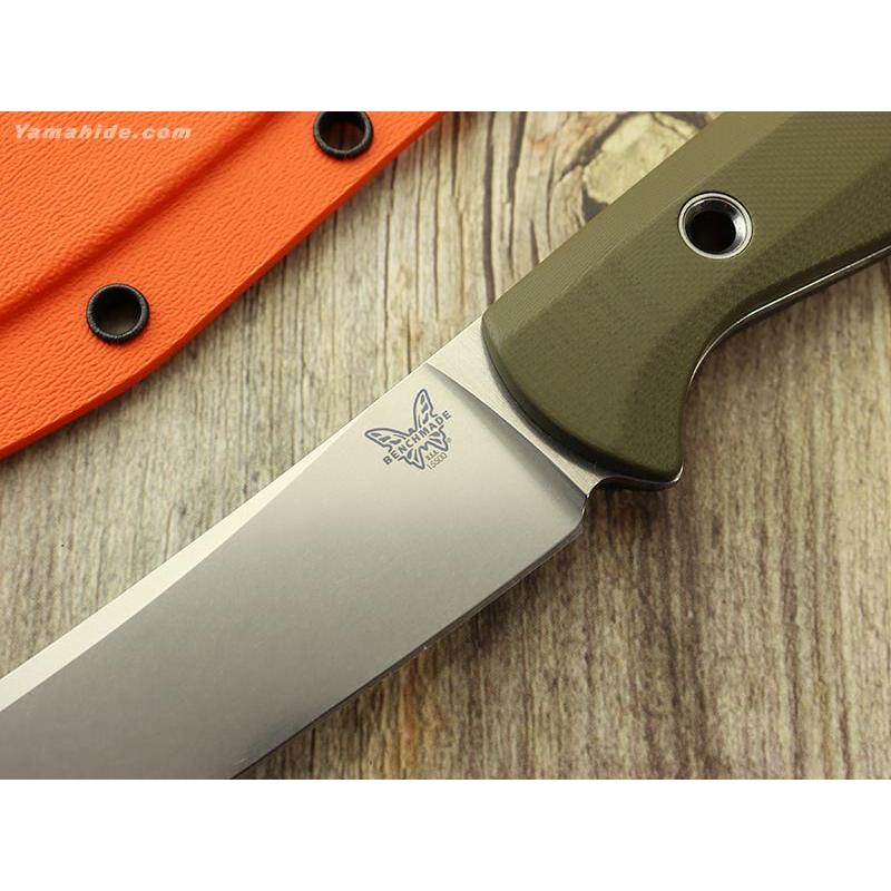 ベンチメイド 15500-3 ミートクラフター ODグリーンG10 ハント シースナイフ ,BENCHMADE MEATCRAFTER HUNT