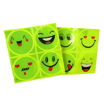 3271 笑臉反光貼 機車貼紙 車身貼紙 卡通反光貼紙 安全反光貼