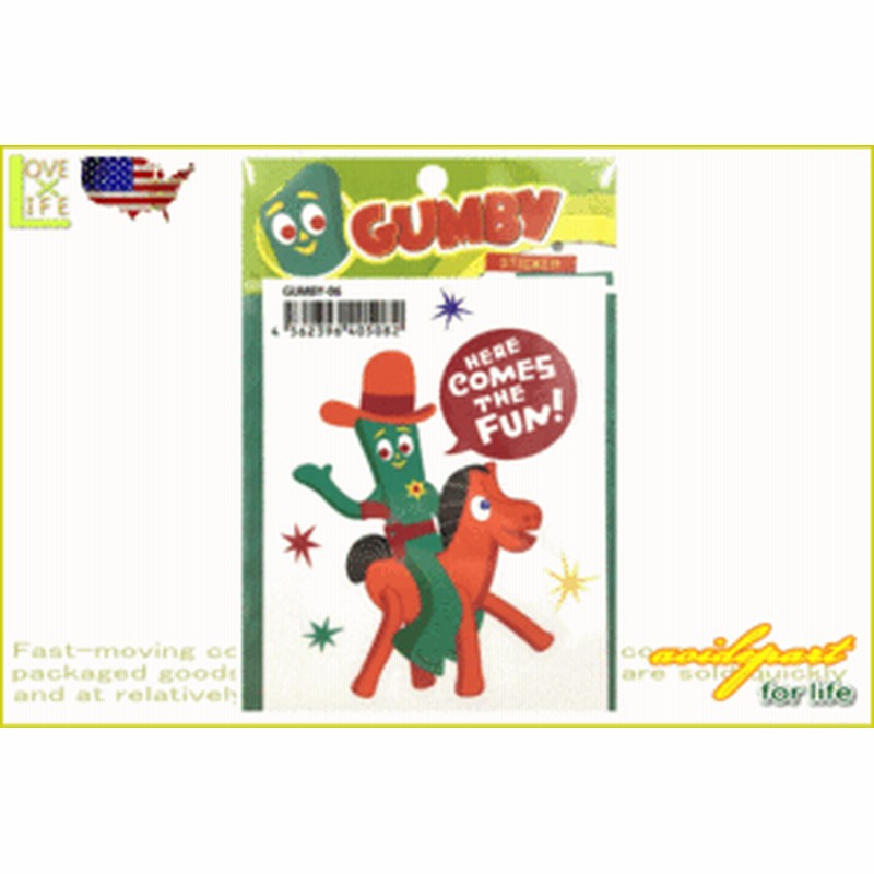 アメリカン雑貨 Gumby ステッカー 06 ガンビー クレイアニメ アメキャラ 小物 雑貨 アメリカ雑貨 アメリカ 通販 Lineポイント最大1 0 Get Lineショッピング