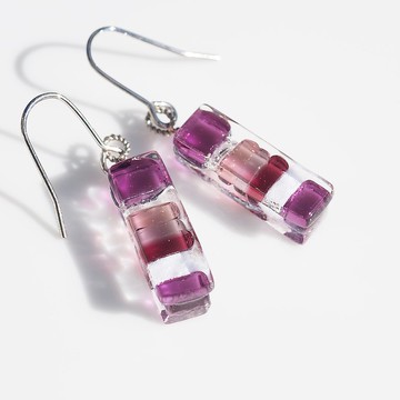 會散發香氣的玻璃 (Kaoru 【紫水晶】) 香氛耳環/耳夾 【可選配件】【訂製】