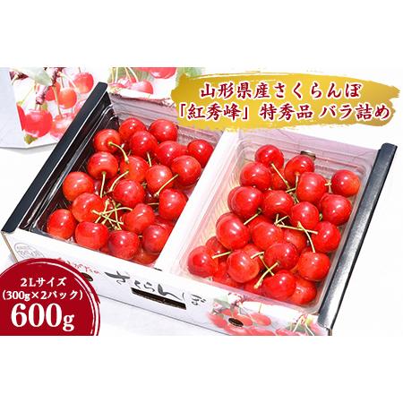 ふるさと納税 令和6年産 特秀品 さくらんぼ「 紅秀峰 」600g (300g×2パック) ２L以上 2024年産 山形県産 山形産 【2024年6月下旬頃〜7月.. 山形県寒河江市