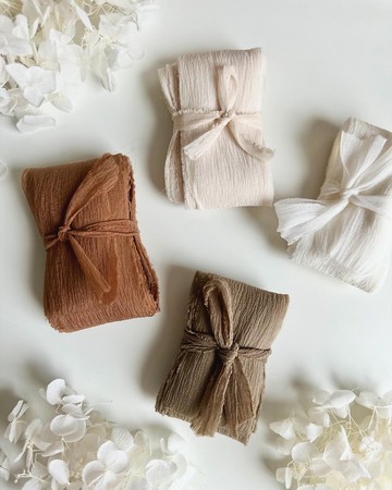 絲紋雪紡緞帶 (手工剪裁) 寬 40mm, 長 5M