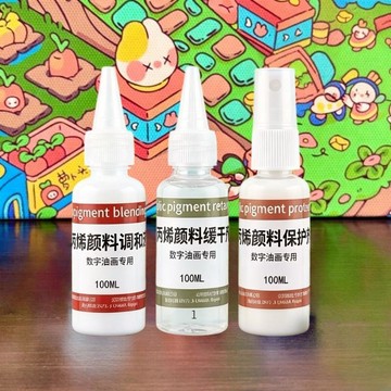 臺灣出🚚【丙烯緩幹劑 油畫保護劑 調和液】DIY 數字油畫專用 丙烯 30ml704