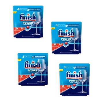 FINISH洗碗錠400入全效合一洗碗塊洗滌球4盒組洗碗機配件FINISH-TABLET-4