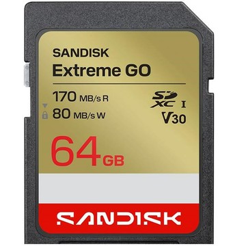 SanDisk 64G 64GB SD extreme Go 170MB/s 4K V30 SDSDXGN-064G 記憶卡