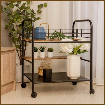 IKLOO_可移式質感木板置放架