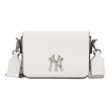 MLB Retro Full Print Monogram Series NY New York Yankees Shoulder Bag Messenger Bag White