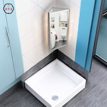 免運 浴室置物架 衛生間壁櫃 吊櫃 墻壁收納架 化妝品收納櫃 防水衛生間三角吊柜掛墻防水鏡子柜陽臺儲物收納柜小戶掛壁儲物柜可開發票 特惠/工廠現貨直銷 售後保障 全館折扣 z5530