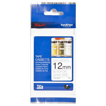 BROTHER 一般標籤帶 TZe-N231 (白底黑字 12mm)