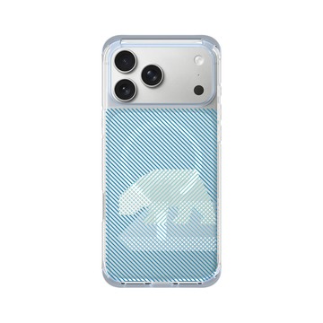 iPhone 17 Pro Max ClearX (MagSafe 兼容) 冰透藍 - The Wildlife Collection 動物野境系列 - 北極熊 - 線條版