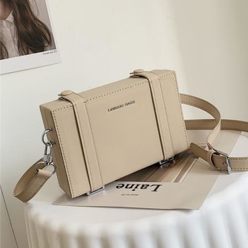 高級感小包包女2025新款ins潮小眾設計百搭斜挎小方包簡約盒子包