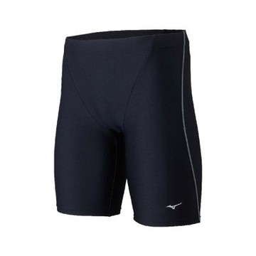 MIZUNO SWIM 男五分泳褲-游泳 四角泳褲 平口泳褲 美津濃 N2MBDA1390 黑灰銀