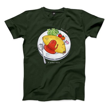 蛋包飯先生與蕃茄醬小姐 - 森林綠 - 中性版T恤