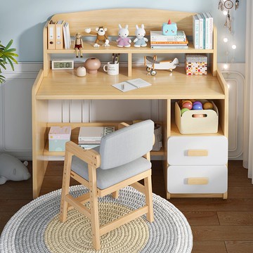 書桌小戶型書架一體書柜簡約電腦桌寫字桌家用臥室學習桌學生桌子