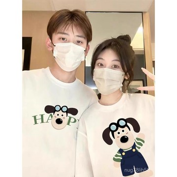 台灣现貨【情侶裝】純棉T恤 情侶短袖 美式上衣 男生T恤 女生上衣 短袖T恤女 短袖上衣 潮牌衣服 情侶衣服 夏天短袖女
