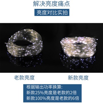 高亮遙控太陽能銅線燈新年彩燈戶外庭院裝飾LED節日燈串