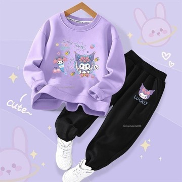 【秋冬新品】 女童套裝 兒童兩件套 中大童休閒套裝 庫洛米 休閒 2026春秋款 女孩秋冬套裝 兒童休閒服 中大童秋裝