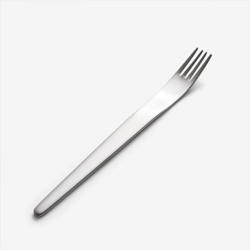 WAGA 簡約幾何 20cm 不鏽鋼主餐叉｜銀｜單品