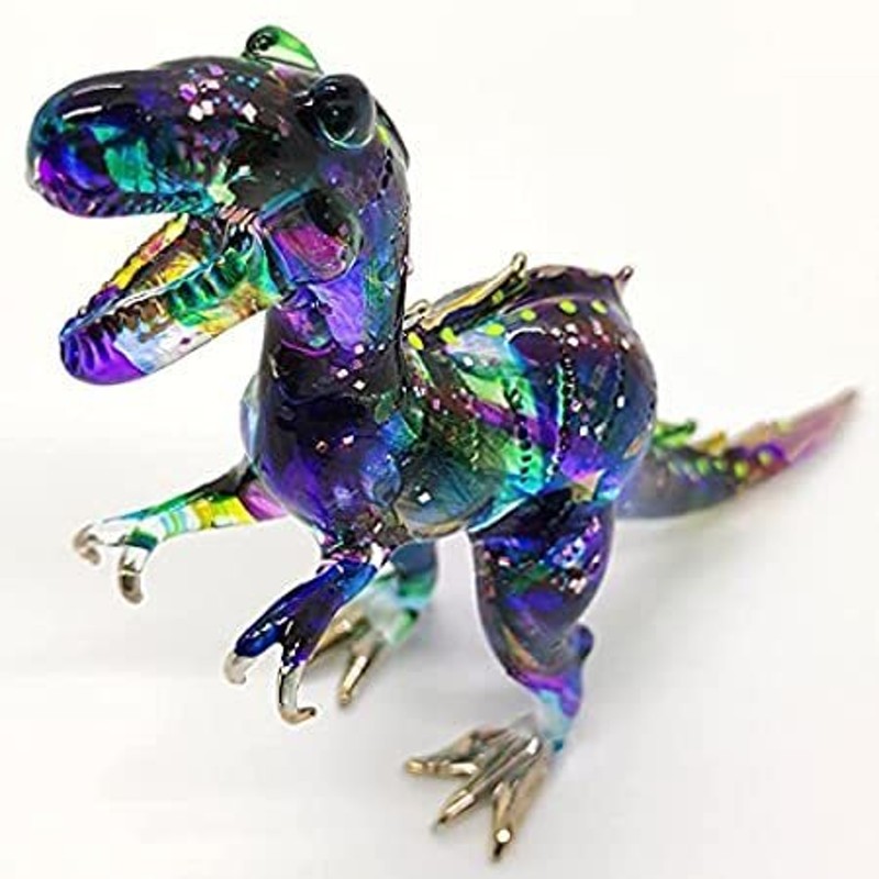 Sansukjai T-rex ティラノサウルス 恐竜 フィギュア 手描き 吹きガラス