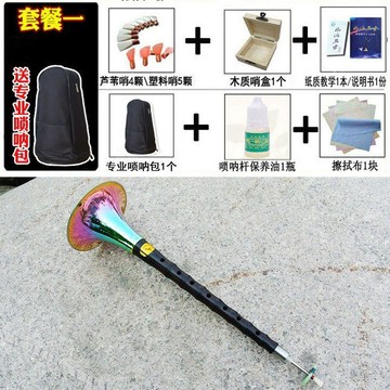 【熱銷爆款】嗩吶樂器零基礎入門全套 d調高檔烏木花梨木杆喜事專業小號送哨片