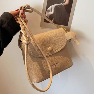 輕奢質感荔枝紋小方包腋下包女2025新款小眾包簡約百搭單肩斜挎包