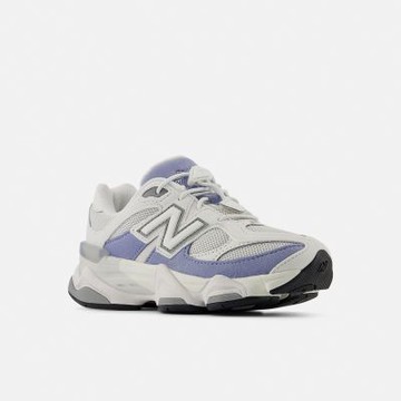 New Balance NB 休閒鞋 9060 寬楦 童鞋 中童 黃昏雨 鏡灰 藍 抽繩 運動鞋 PV9060BL-W