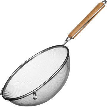 Premier 英國 木柄可勾掛濾網(25cm) / 廚房料理濾網 濾網勺 濾網杓