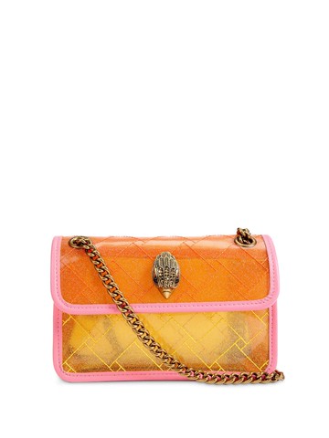 Kurt Geiger London - Vinyl Kensington mini shoulder bag - women - Vinyl/Brass - One Size - Orange