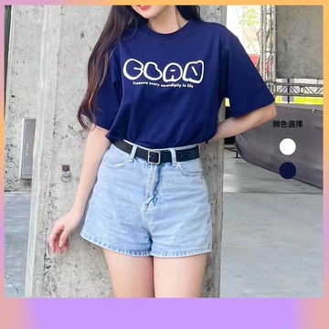 【CLAN】經典 大LOGO 印花 字母 短Tee 男女不拘 落肩 寬鬆 短踢 短T 簍空 韓國 寬鬆 素T 短袖t恤