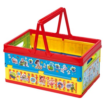 Skater BWOT13 可折疊收納手提置物籃  38 x 25 x 19.5cm  紅色 + 黃色 + 藍色  1個