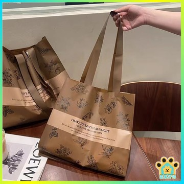 高顏值禮品袋 時尚購物袋 高雅風格 多功能置物袋  高尚磨砂手提袋 塑膠提袋 高檔服裝店包裝袋 低調黑咖色