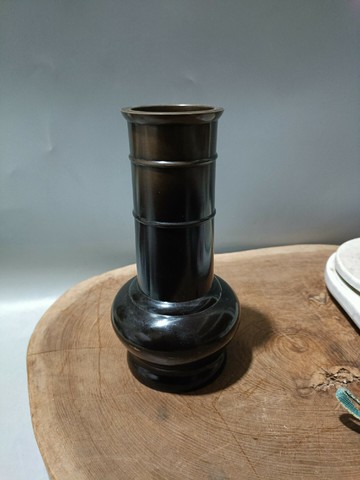 日本回流銅器厚重全品昭和時期銅瓶花瓶杓立竹節瓶，全品厚重，輕1151
