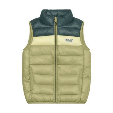 Brands4kids 黃綠拼接無袖輕量鋪棉背心_ColorKids系列