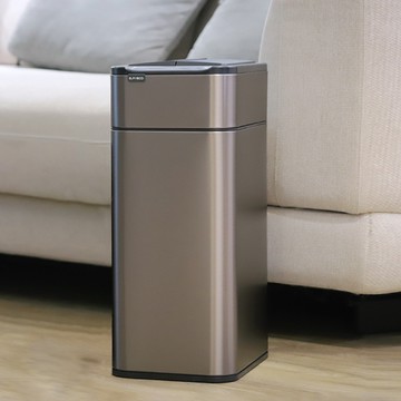 美國 ELPHECO 不鏽鋼雙開除臭感應垃圾桶 ELPH9811U  鈦金