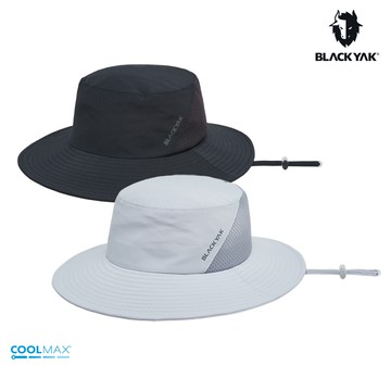 【BLACKYAK】SIDE MESH透圓盤帽(淺灰/黑色)-春夏 透氣 快乾汗帶 登山帽 健行帽|BYEB1NAF01