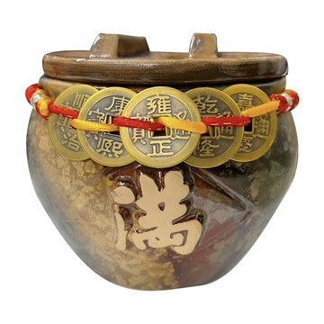 五行滿字米甕 + 蓋  五行滿字  1個