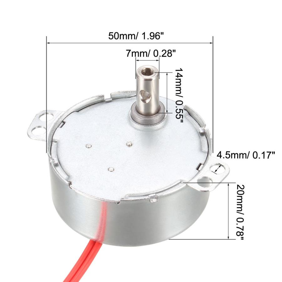 uxcell 電気同期 同期モーター-ターンテーブルモーター AC 24V 50-60Hz CCW CW 4W 30 36RPM