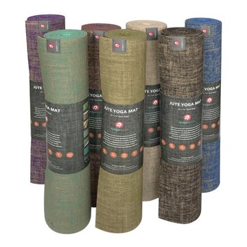 亞麻墊Natural jute yoga mat環保天然黃麻布瑜伽健身墊可定logo