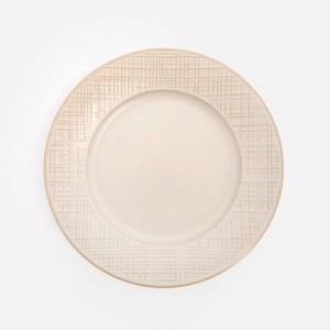 奧可利強化瓷平盤21cm 織紋灰