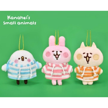 Kanahei＇s 卡娜赫拉的小動物 卡娜赫拉 粉紅兔兔 P助 喵喵 條紋帽T款 絨毛娃娃 娃娃 吊飾 掛飾 掛件