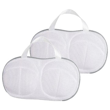 防變形內衣洗衣袋 文胸款  白色灰邊  2個