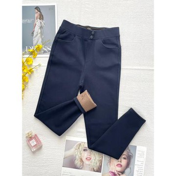 火山黑金牛仔褲女魚子醬冬季加絨加厚保暖外穿打底高腰顯瘦小腳褲