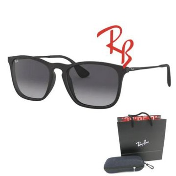 RayBan 雷朋 亞洲版 輕量款太陽眼鏡 舒適加高鼻翼 RB4187F 622/8G 霧黑框抗UV漸層灰鏡片 公司貨(贈雷朋紙袋+牛仔收納盒)