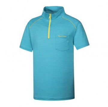 【【蘋果戶外】】山林 31P61 75 藍  男 膠原蛋白排汗衣 抗UV 短上衣 吸濕排汗 消臭抗靜電快乾 春夏 Mountneer