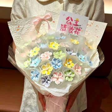 ❀【花中世界】❀景德鎮陶瓷花成品生日禮物永生花送女生閨蜜女友老婆情人節花束