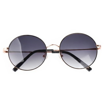 圓框纖薄太陽眼鏡  ROSEGOLD BLACK  148mm