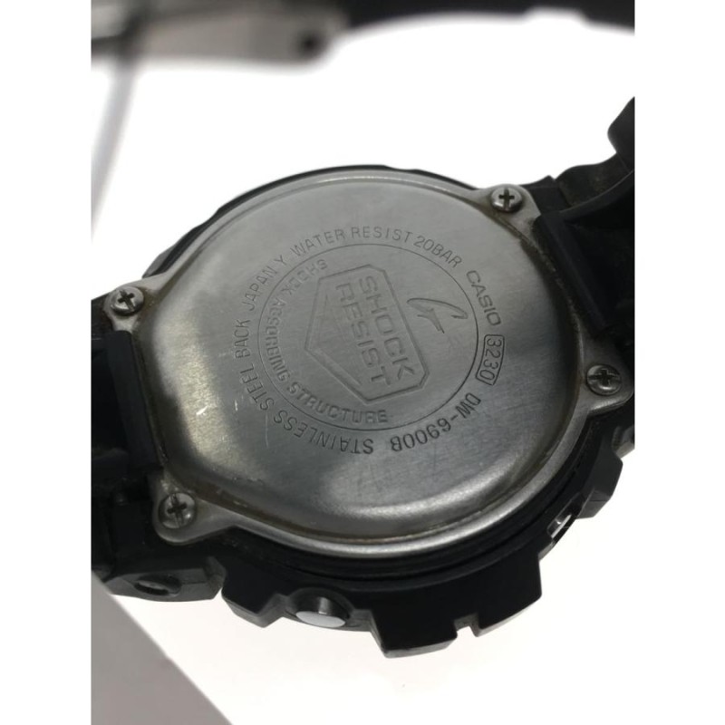 CASIO◇クォーツ腕時計・G-SHOCK/デジタル/ラバー/BLK/BLK/DW-6900BW