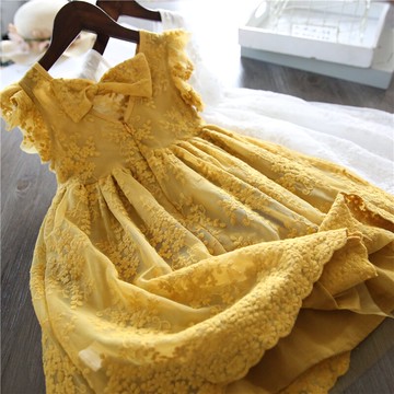 女童連衣裙夏裝新款小女孩紗短袖洋氣兒童夏天公主裙童裝